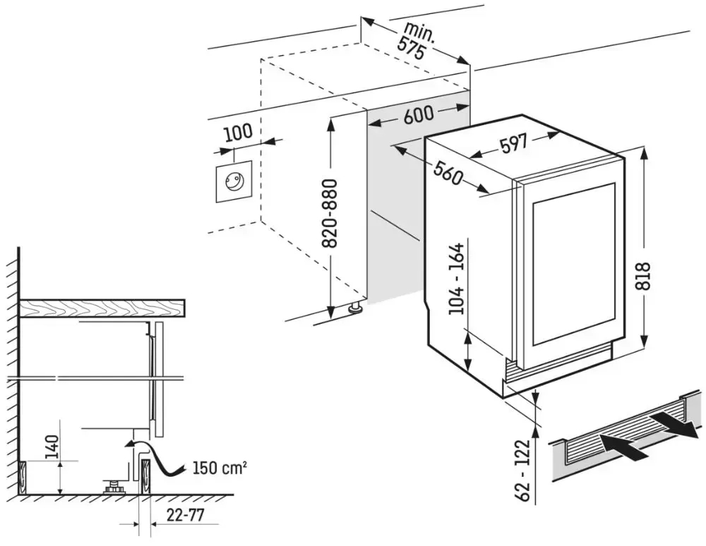 Liebherr UWpri 3662 - Схема встраивания 1