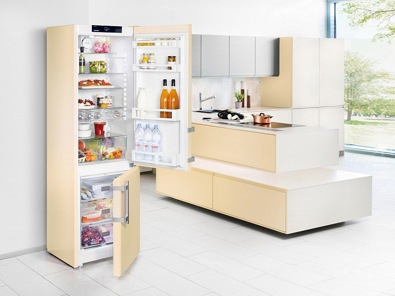 Бежевые двухкамерные холодильники Liebherr