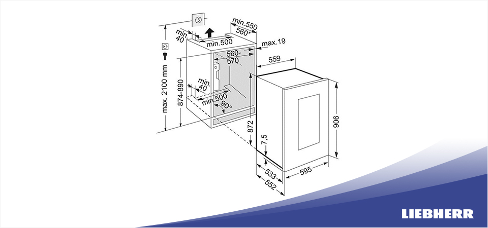 Встраиваемый винный шкаф Liebherr EWTgb 1683
