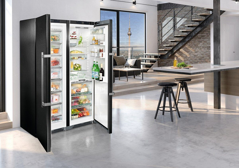 Двойные холодильники Liebherr с морозильной камерой