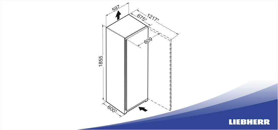 Схема встраивания холодильник Liebherr Rsfe 5220