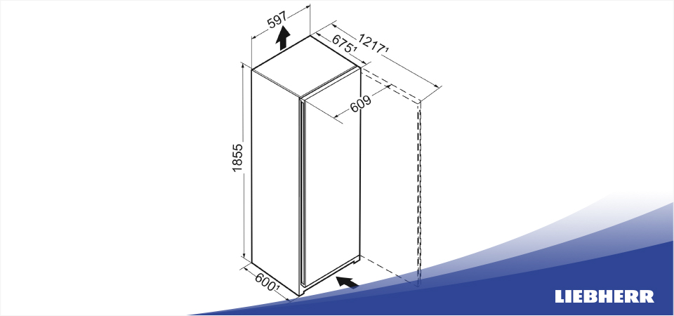 Схема встраивания холодильник Liebherr SRe 5220