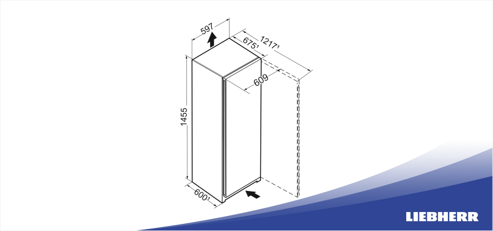 Схема встраивания Морозильник Liebherr FNe 4625