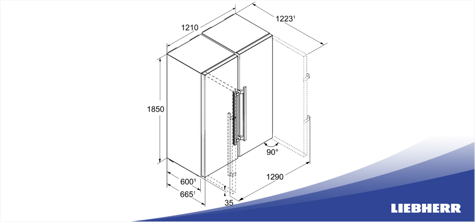Схема встаривания холодильник Liebherr SBSes 8483