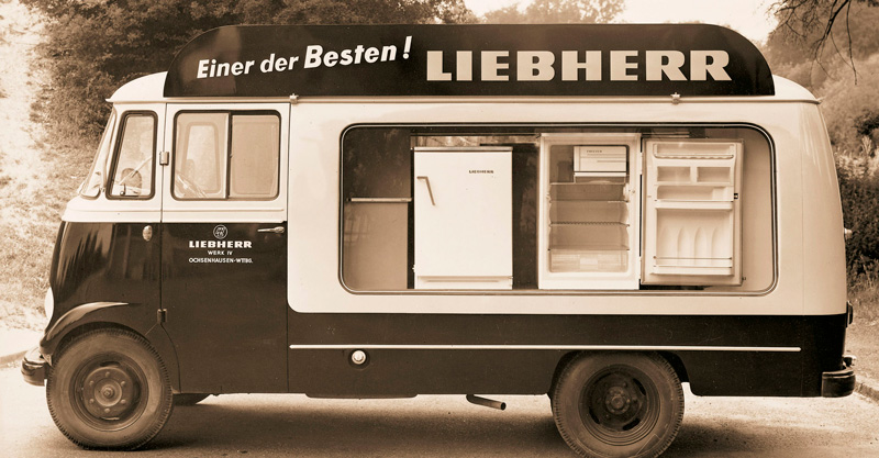 Реклама первых холодильников Liebherr