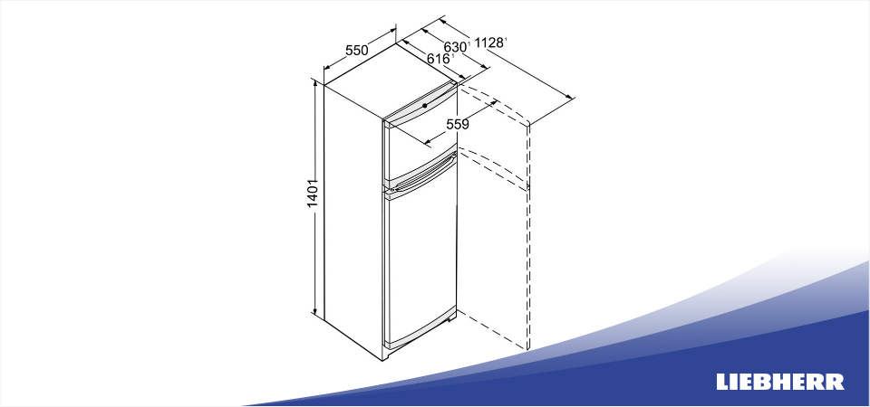 Схема встраивания холодильник Liebherr CT 2531
