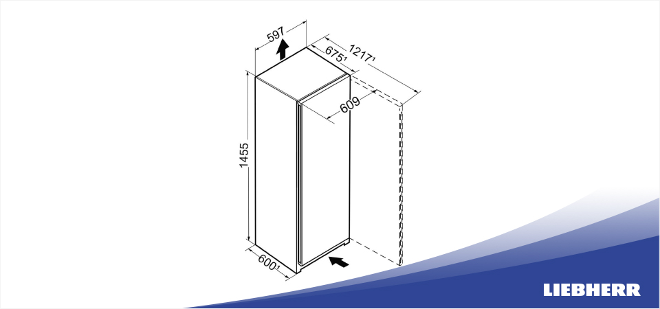 Схема встраивания холодильник Liebherr Rsff 4600