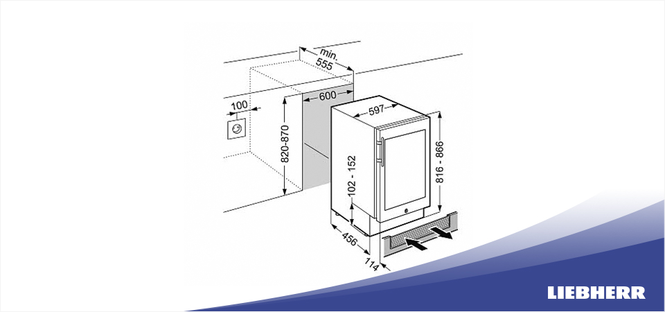 Встраиваемый винный шкаф Liebherr UWTes 1672